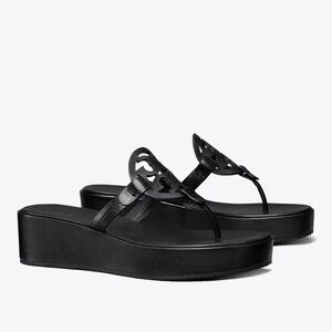 Tory Burch, Miller Wedge, Black, 13M
